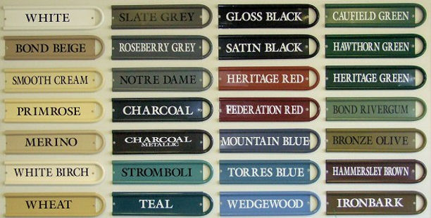 Fence Paint Colours Chart