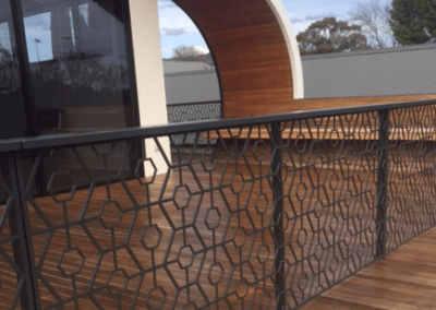 Custom Balustrade - Lasercut with Top Rail - installed in Unley