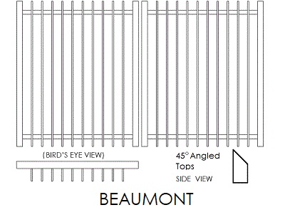 Beaumont 50x10 Bladed Look with Angled Tops