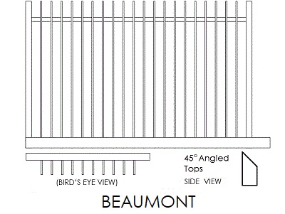 Beaumont 50x10 Bladed Look with Angled Tops