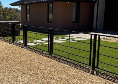 Custom Estate Fencing in Aluminium Flat Bar Matt Black