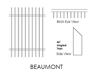 Beaumont Bladed 50x10 with Angled Tops