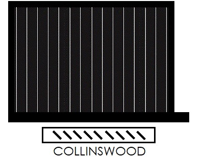 Collinswood Design Slats on Angle Framed Sliding Gate